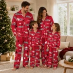 Carolina Hurricanes Long Pajama Set Custom Cloud Stars Red Best Selling
