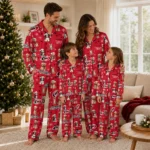 Carolina Hurricanes Long Pajama Set Customized Animal Scatter Red Best Selling