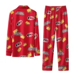 Carolina Hurricanes Long Pajama Set Personalized Snack Scatter Red Best Selling