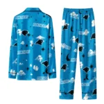 Carolina Panthers Long Pajama Set Custom Cloud Stars Blue Best Selling