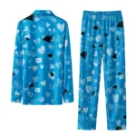 carolina panthers long pajama set customized heart charms blue best selling.webp