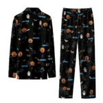 carolina panthers long pajama set personalized icon confetti black best selling.webp