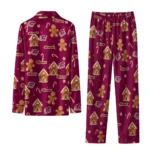 Central Michigan Chippewas Long Pajama Set Customized Candy Scatter Maroon Best Selling