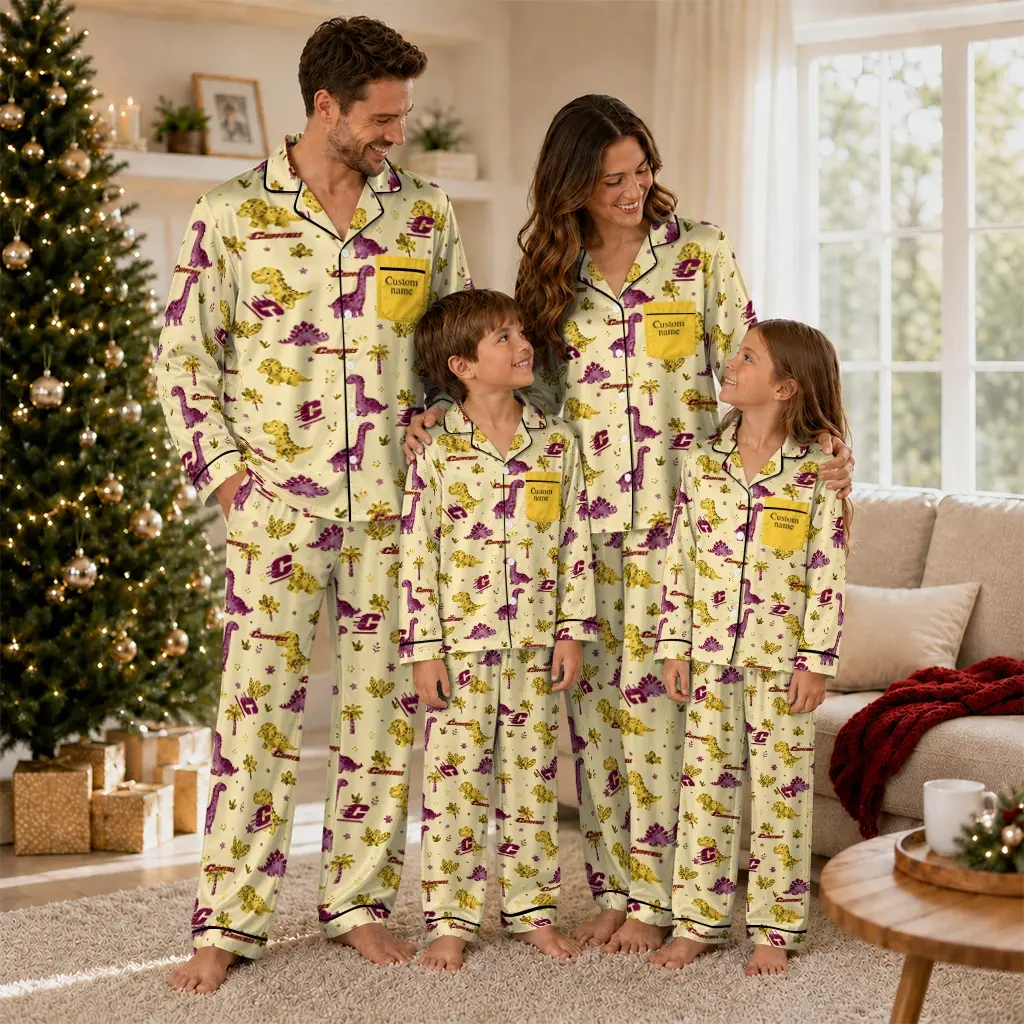 Central Michigan Chippewas Long Pajama Set Customized Character Scatter Latest Model Central Michigan Chippewas Long Pajama Set Customized Character Scatter Latest Model