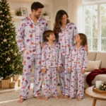 Central Michigan Chippewas Long Pajama Set Customized Ribbon Florals Maroon Best Selling