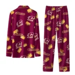 Central Michigan Chippewas Long Pajama Set Customized Snack Scatter Maroon Best Selling
