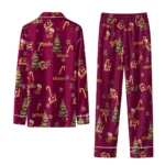 Central Michigan Chippewas Long Pajama Set Customized Sprig Scatter Maroon Best Selling
