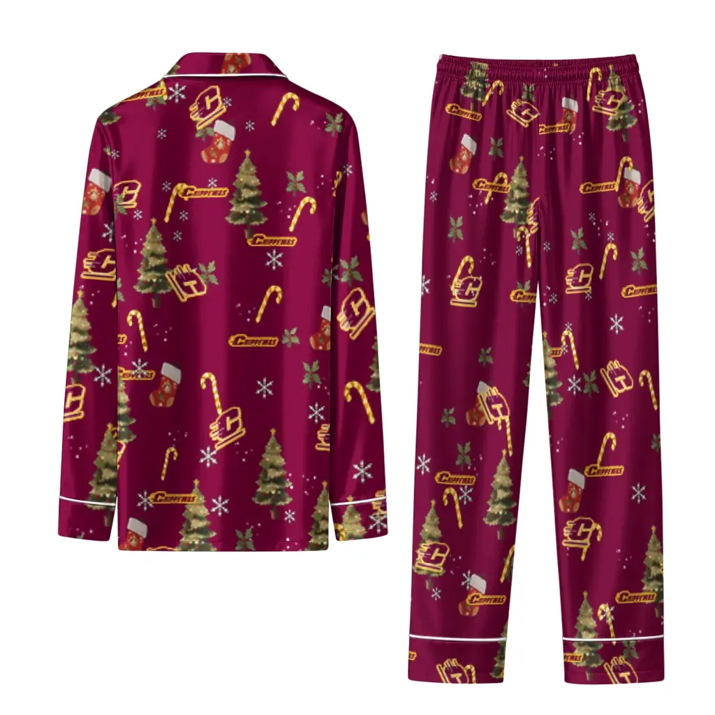 Central Michigan Chippewas Long Pajama Set Customized Sprig Scatter Maroon Fashion Forward Central Michigan Chippewas Long Pajama Set Customized Sprig Scatter Maroon Fashion Forward