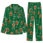 Charlotte 49ers Long Pajama Set Customized Candy Scatter Green Best Selling