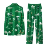 Charlotte 49ers Long Pajama Set Customized Cloud Stars Green Best Selling