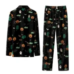 Charlotte 49ers Long Pajama Set Customized Icon Confetti Black Best Selling
