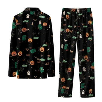Charlotte 49ers Long Pajama Set Customized Icon Confetti Black Fashion Forward