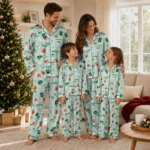 Charlotte 49ers Long Pajama Set Customized Ribbon Florals Green Best Selling