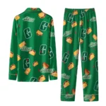 Charlotte 49ers Long Pajama Set Customized Snack Scatter Green Best Selling