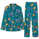 Charlotte Hornets Long Pajama Set - Custom Snack Scatter Teal 1 Charlotte Hornets Long Pajama Set Custom Snack Scatter Teal Best Selling