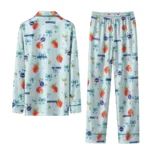 charlotte hornets long pajama set customized ribbon florals teal best selling.webp