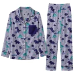 Charlotte Hornets Long Pajama Set Personalized Character Scatter Best Selling