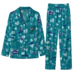 Charlotte Hornets Long Pajama Set - Personalized Heart Charms Teal 1 charlotte hornets long pajama set personalized heart charms teal best selling.webp