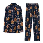 Chicago Bears Long Pajama Set Custom Candy Scatter Blue Best Selling