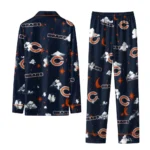 Chicago Bears Long Pajama Set Customized Cloud Stars Blue Best Selling