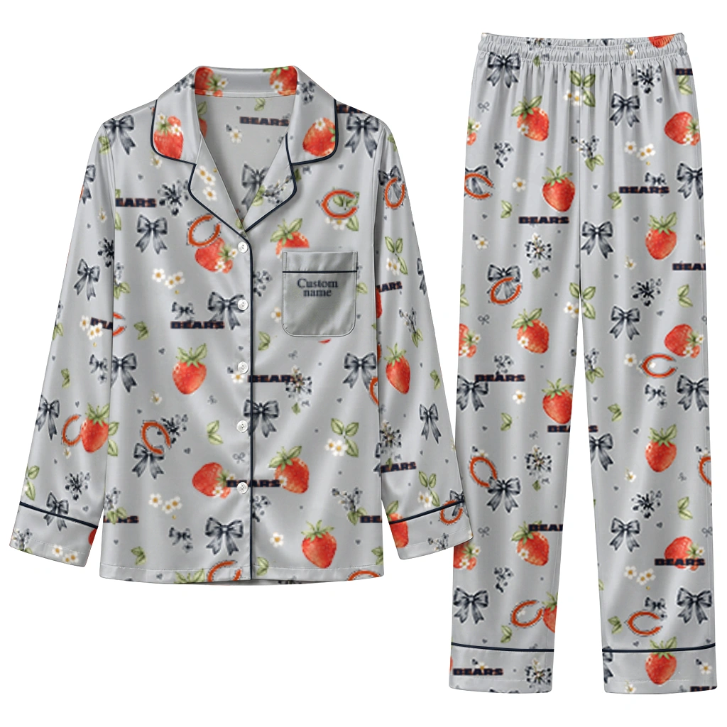 chicago bears long pajama set customized ribbon florals blue best selling.webp chicago bears long pajama set customized ribbon florals blue best selling.webp