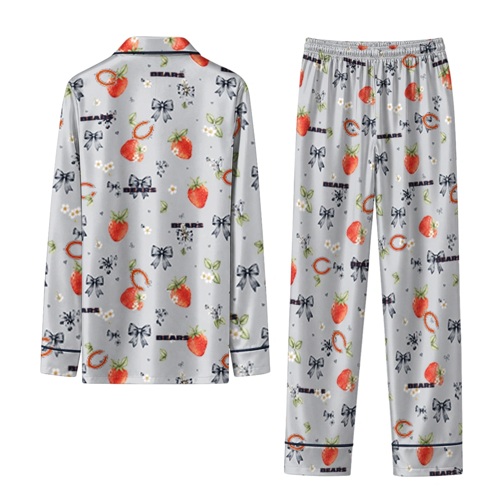 chicago bears long pajama set customized ribbon florals blue fashion forward.webp chicago bears long pajama set customized ribbon florals blue fashion forward.webp