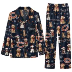 Chicago Bears Long Pajama Set - Personalized Animal Scatter Blue 1 Chicago Bears Long Pajama Set Personalized Animal Scatter Blue Best Selling