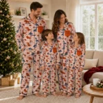 Chicago Bears Long Pajama Set Personalized Character Scatter Best Selling
