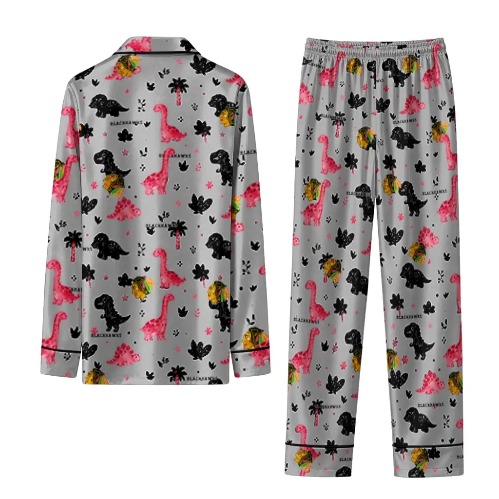 Chicago Blackhawks Long Pajama Set Personalized Character Scatter Fashion Forward Chicago Blackhawks Long Pajama Set Personalized Character Scatter Fashion Forward
