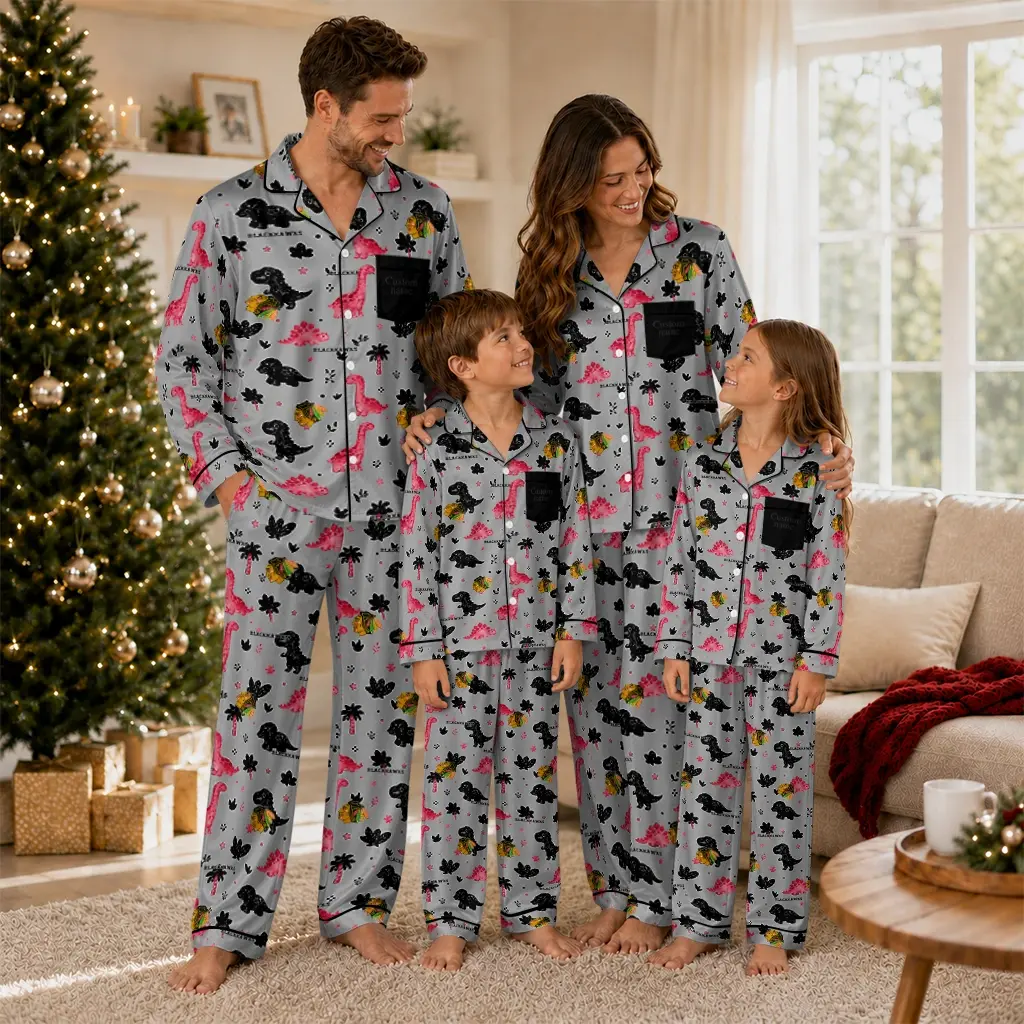 Chicago Blackhawks Long Pajama Set Personalized Character Scatter Latest Model Chicago Blackhawks Long Pajama Set Personalized Character Scatter Latest Model