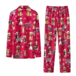 Chicago Bulls Long Pajama Set Custom Animal Scatter Red Best Selling