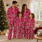 Chicago Bulls Long Pajama Set Custom Animal Scatter Red Best Selling