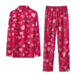 chicago bulls long pajama set custom heart charms red best selling.webp