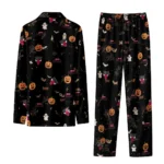 chicago bulls long pajama set customized icon confetti black best selling.webp