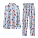 chicago cubs long pajama set custom ribbon florals blue best selling.webp