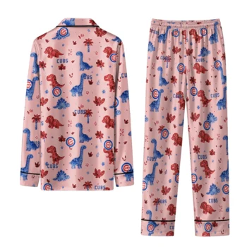 chicago cubs long pajama set customized character scatter fashion forward.webp