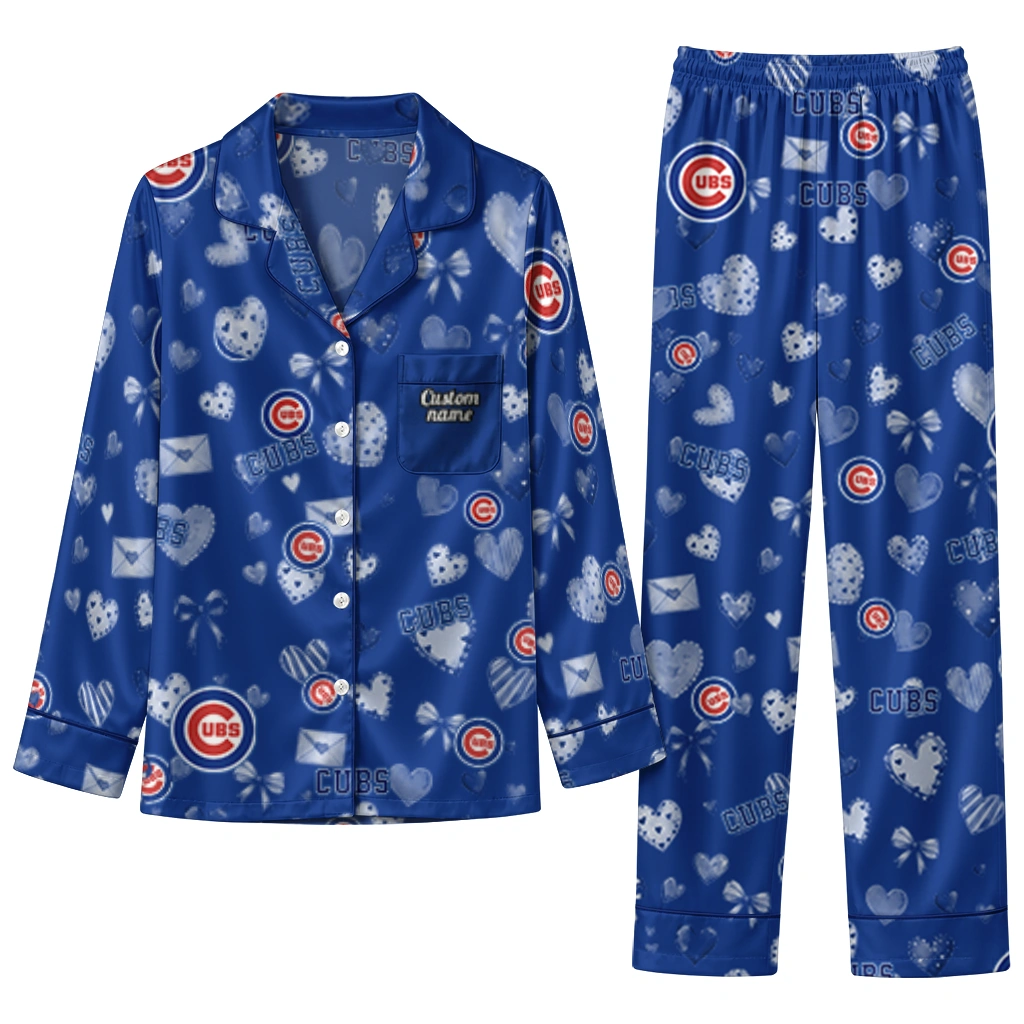 chicago cubs long pajama set customized heart charms blue best selling.webp chicago cubs long pajama set customized heart charms blue best selling.webp