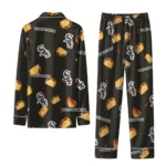 Chicago White Sox Long Pajama Set Custom Snack Scatter Black Best Selling