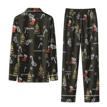 Chicago White Sox Long Pajama Set Customized Sprig Scatter Black Fashion Forward