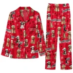 Cincinnati Bearcats Long Pajama Set Customized Animal Scatter Red Best Selling