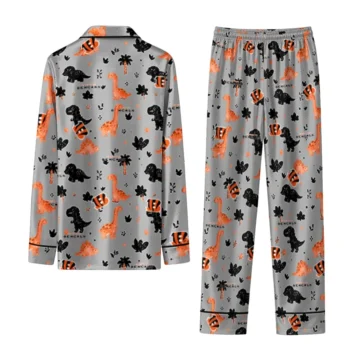 Cincinnati Bengals Long Pajama Set Custom Character Scatter Fashion Forward