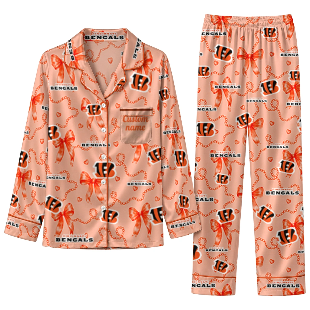 cincinnati bengals long pajama set personalized ribbon chains orange best selling.webp cincinnati bengals long pajama set personalized ribbon chains orange best selling.webp
