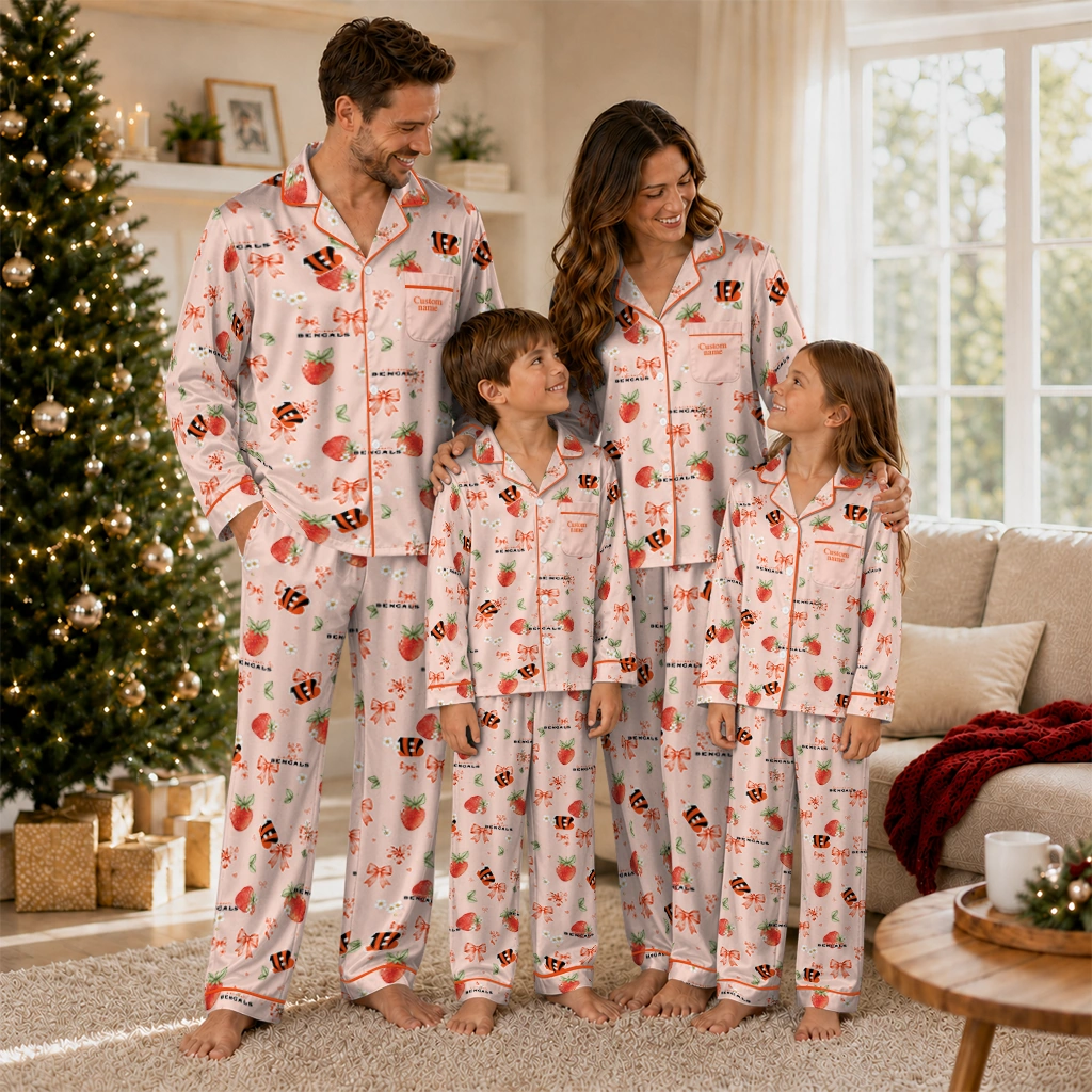 cincinnati bengals long pajama set personalized ribbon florals orange latest model.webp cincinnati bengals long pajama set personalized ribbon florals orange latest model.webp