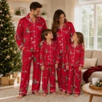 Cincinnati Reds Long Pajama Set Personalized Sprig Scatter Red Best Selling