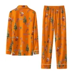 Clemson Tigers Long Pajama Set Personalized Sprig Scatter Orange Best Selling