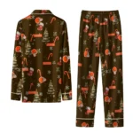 Cleveland Browns Long Pajama Set Custom Sprig Scatter Brown Best Selling