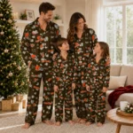 cleveland browns long pajama set customized heart charms brown best selling.webp