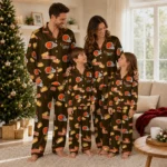 Cleveland Browns Long Pajama Set Personalized Snack Scatter Brown Best Selling