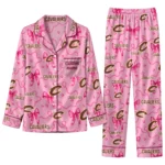 cleveland cavaliers long pajama set custom ribbon chains wine best selling.webp