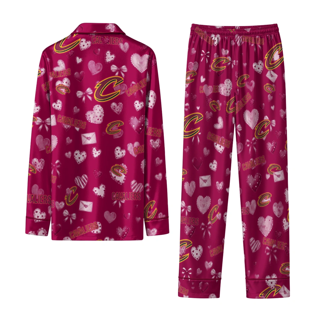 cleveland cavaliers long pajama set customized heart charms wine fashion forward.webp cleveland cavaliers long pajama set customized heart charms wine fashion forward.webp